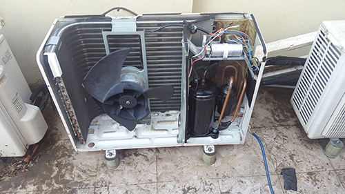 آزمایش موتور فن کندانسور و اواپراتور